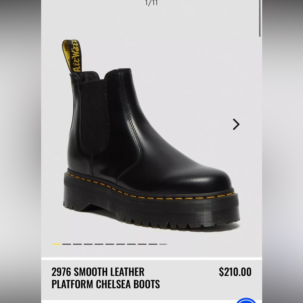 Dr. Marten 2976 Smooth Leather Platform Chelsea Boots